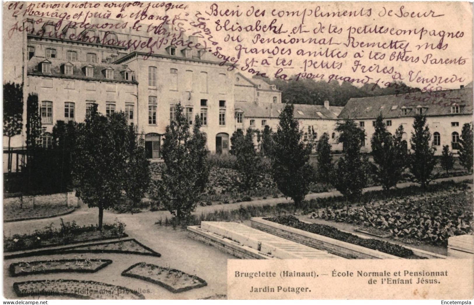 CPA Carte Postale Belgique Brugelette Ecole Normale et Pensionnat de l'enfant Jésus Jardin Potager    VM99297