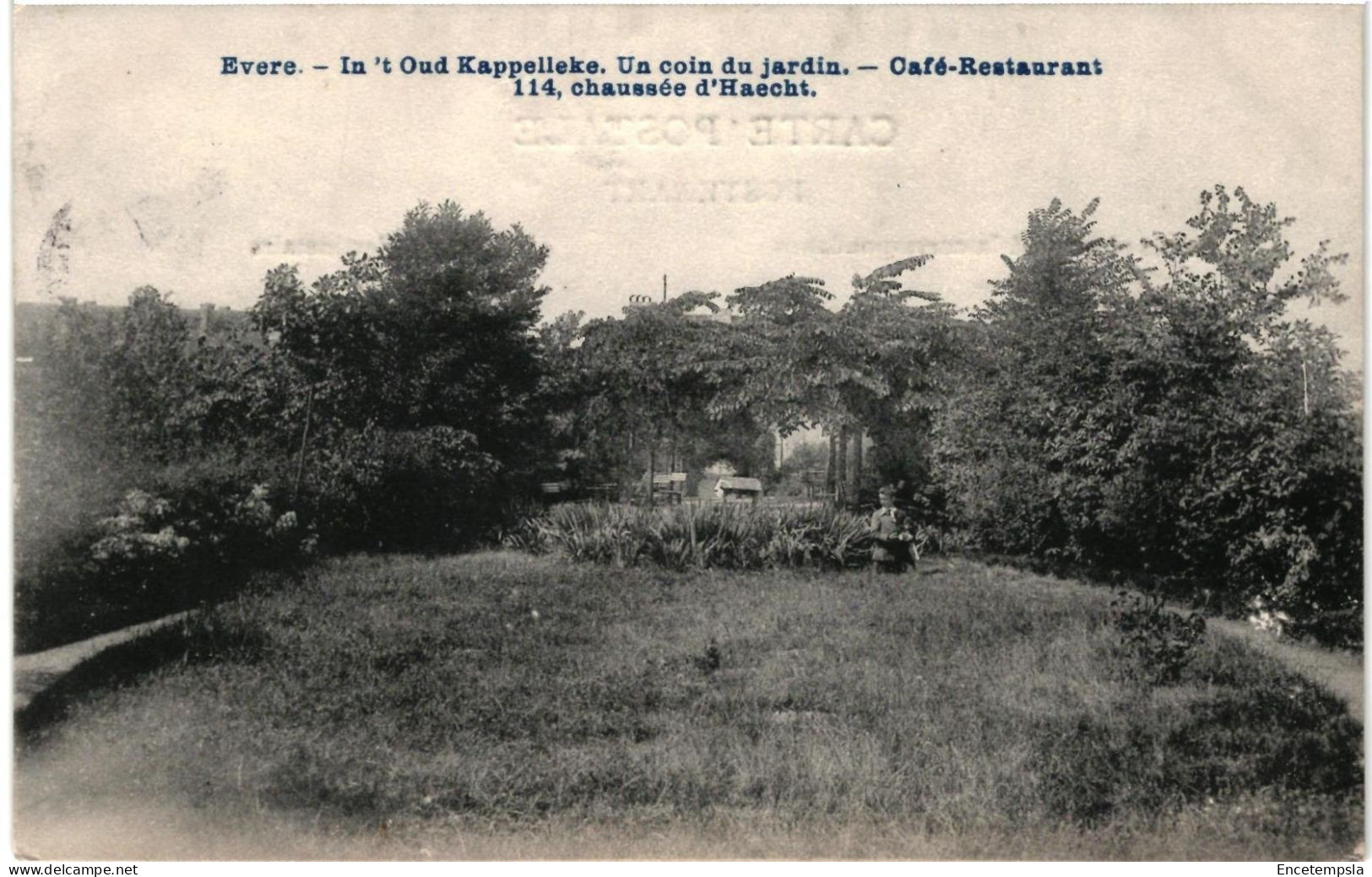 CPA Carte Postale  Belgique  Bruxelles Evere In 't oud Kappelleke Un coin du Jardin 1909   VM98006