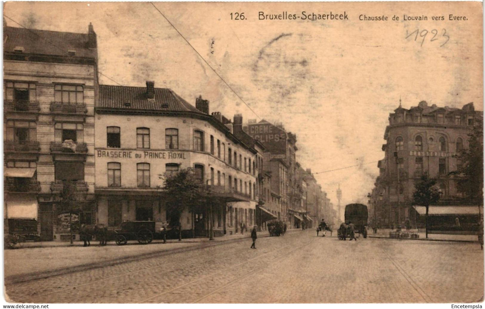 CPA Carte postale Belgique Bruxelles  Schaerbeek Chaussée de Louvain vers Evere 1923 VM97850ok