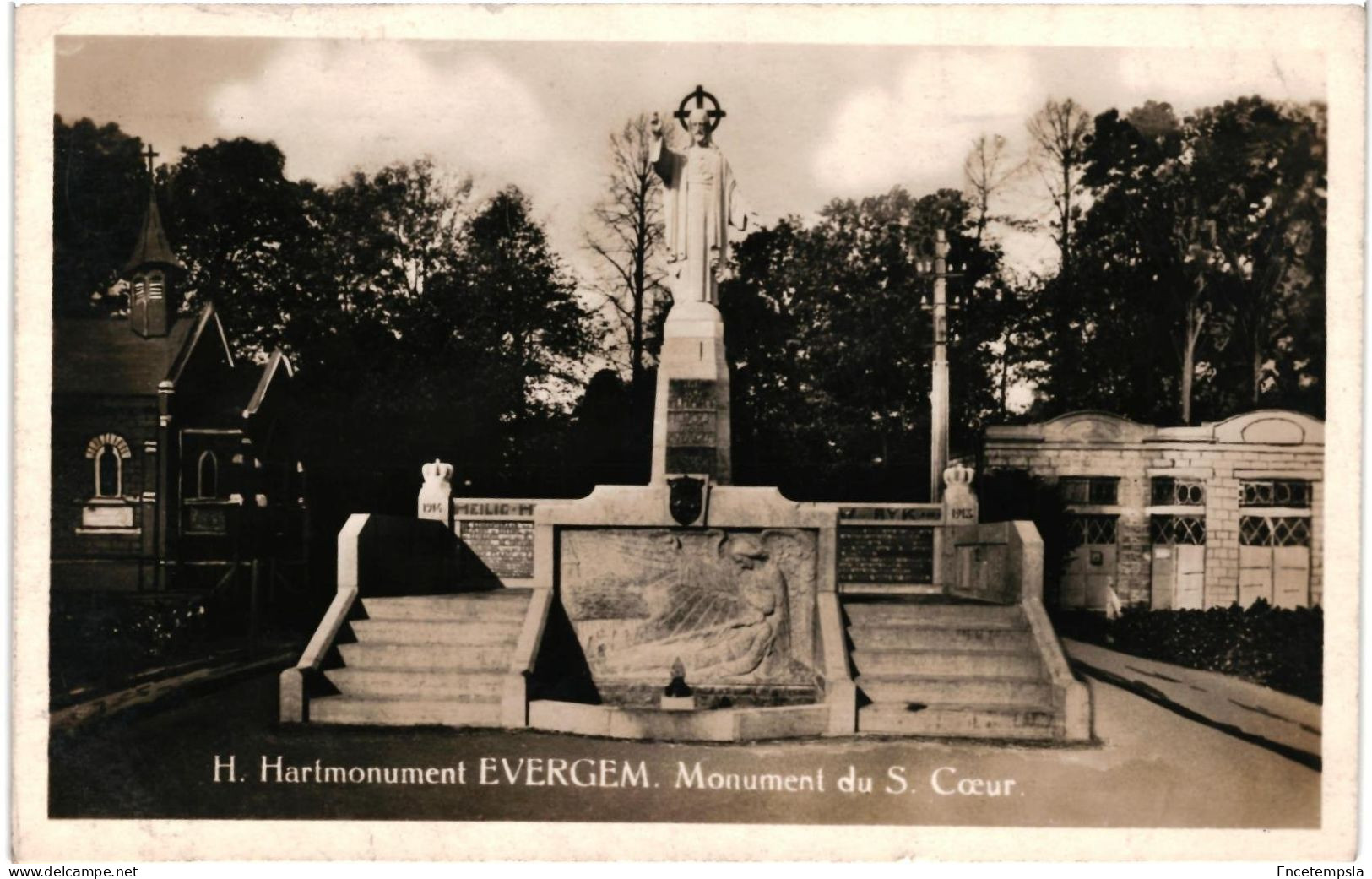 CPA Carte Postale Belgique  Evergem Monument du Sacré Coeur 1930   VM101724ok