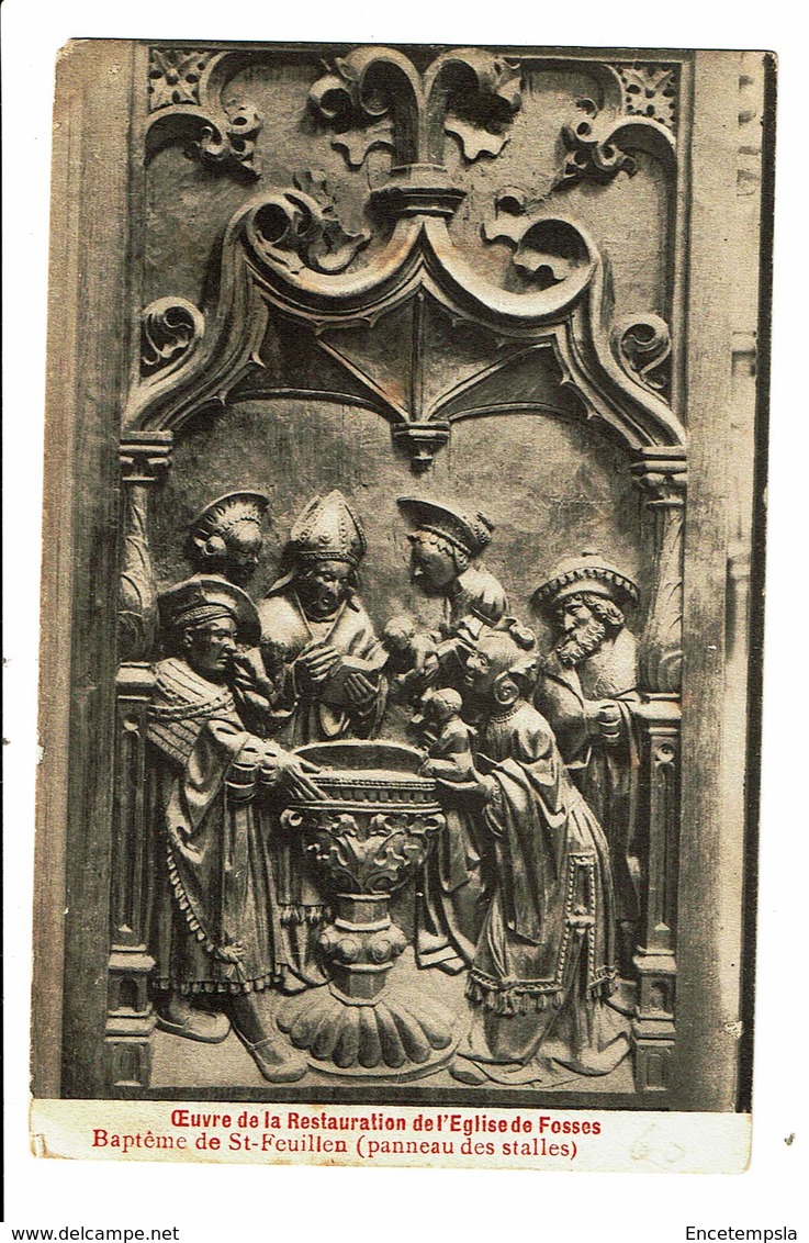 CPA - Carte Postale-Belgique- Fosses- Panneau des Stalles de l'Eglise-1919-VM4370