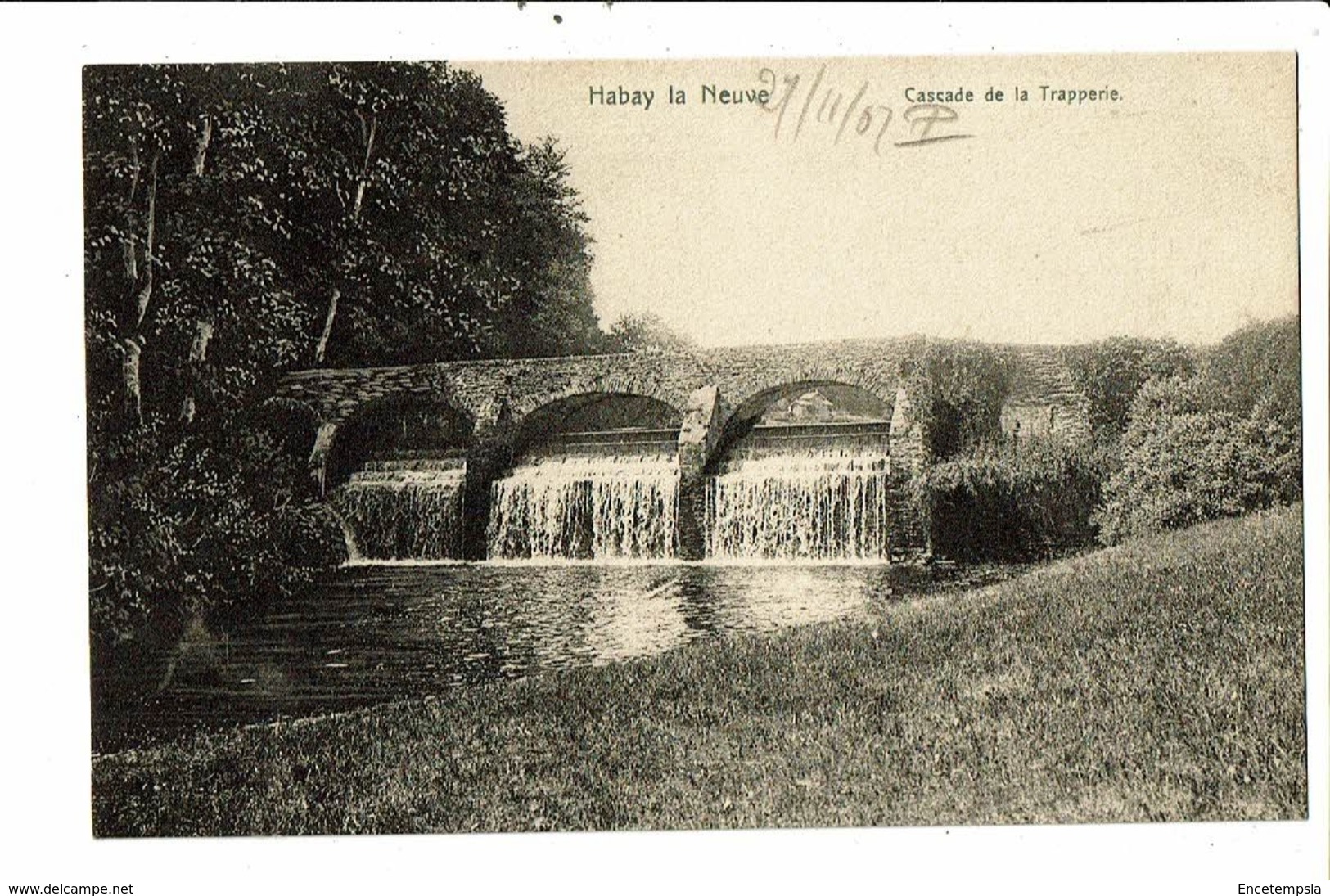 CPA- Carte postale-Belgique-Habay la Neuve- Cascade de la Trapperie -1907 VM18773