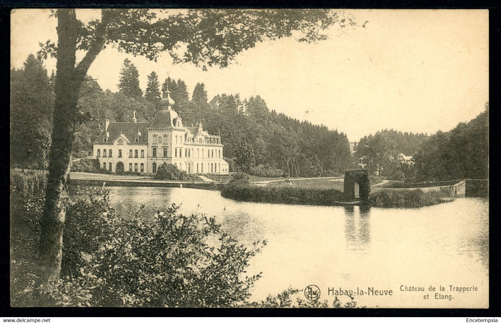 CPA - Carte Postale - Belgique - Habay la Neuve - Château de la Trapperie et Etang - 1922 (CP19291)