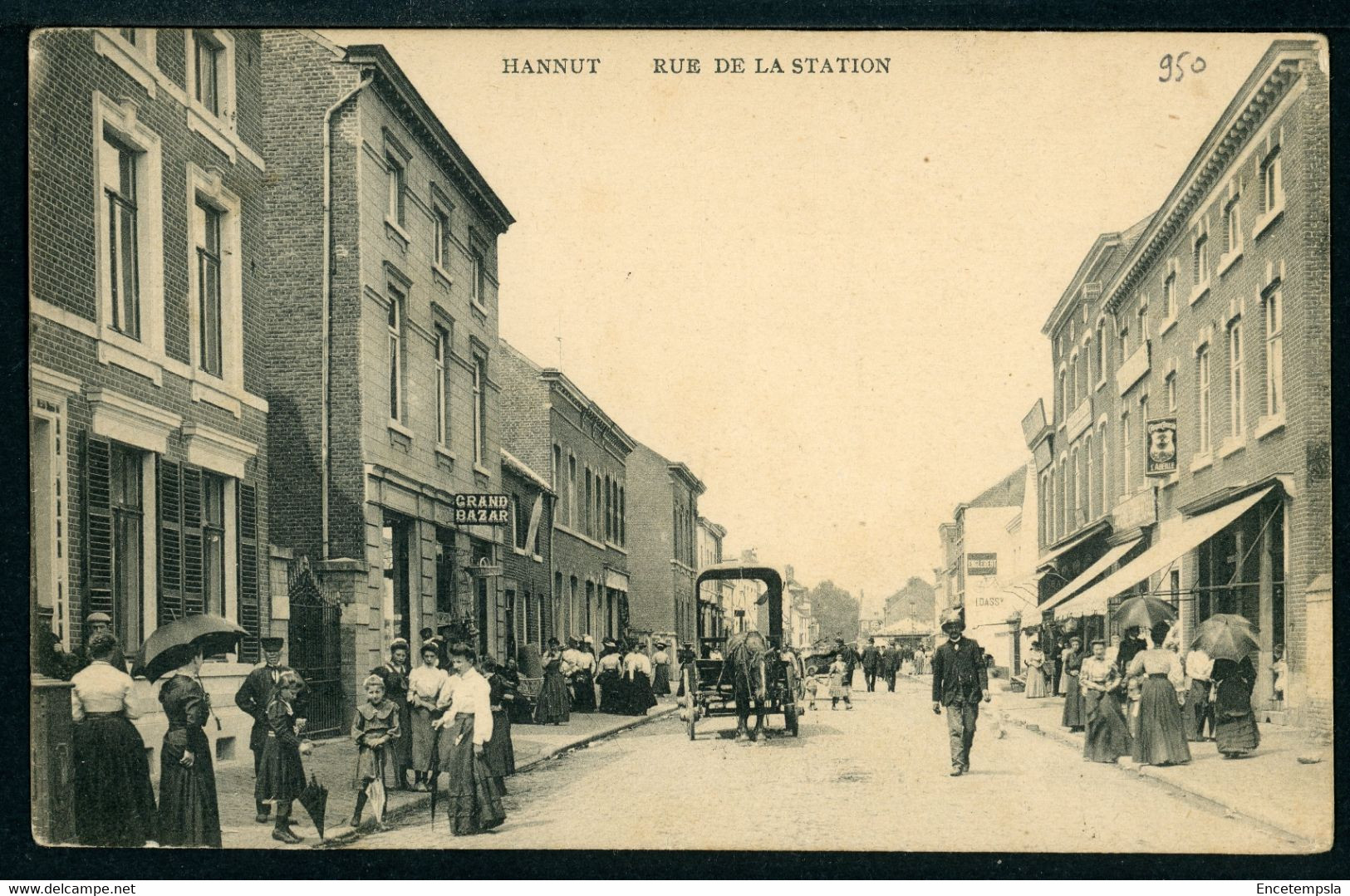 CPA - Carte Postale - Belgique - Hannut - Rue de la Station - 1908 (CP20461OK)