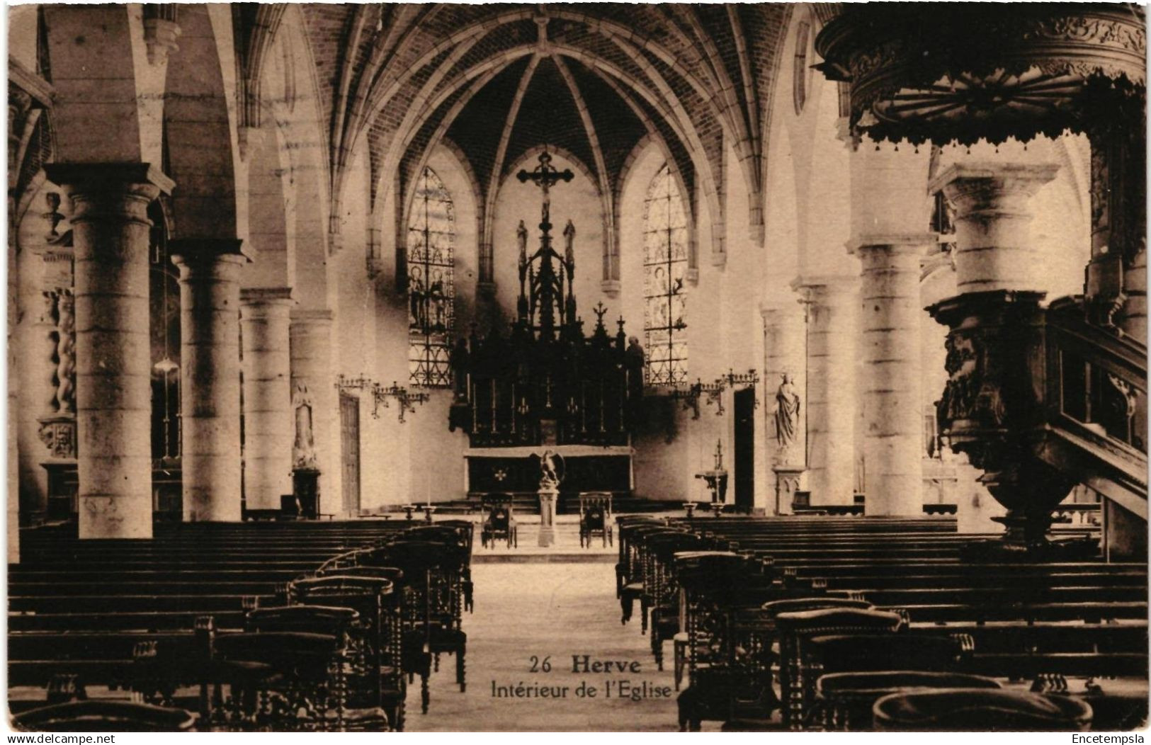 CPA Carte Postale Belgique  Herve Intérieur de l'église   1931 VM94538