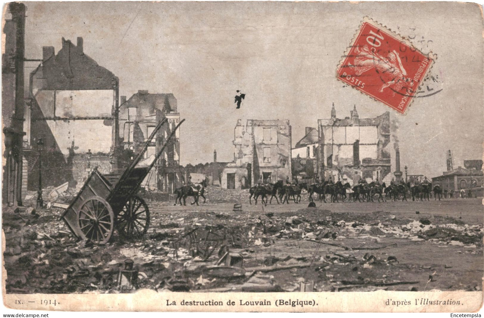 CPA Carte Postale Belgique Louvain sa destruction guerre 1914-18 VM77845