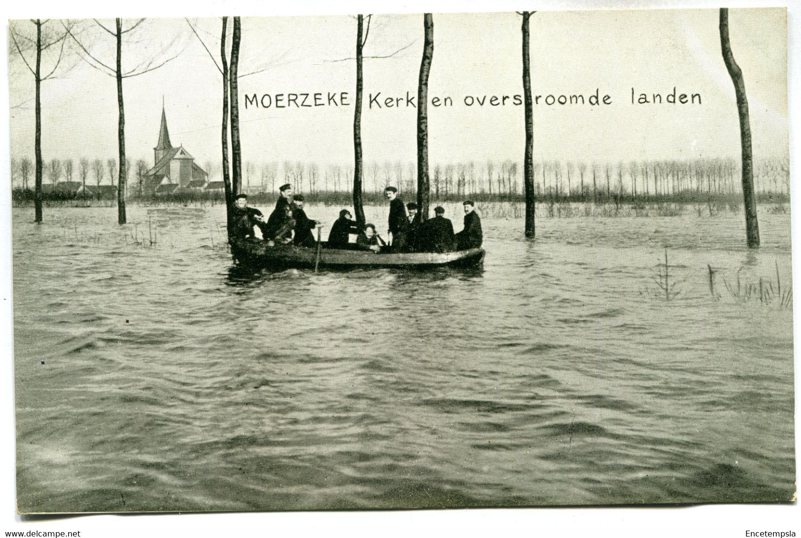 CPA -  Carte Postale - Belgique - Moerzeke - Kerk en overstroomde landen (BR14450)