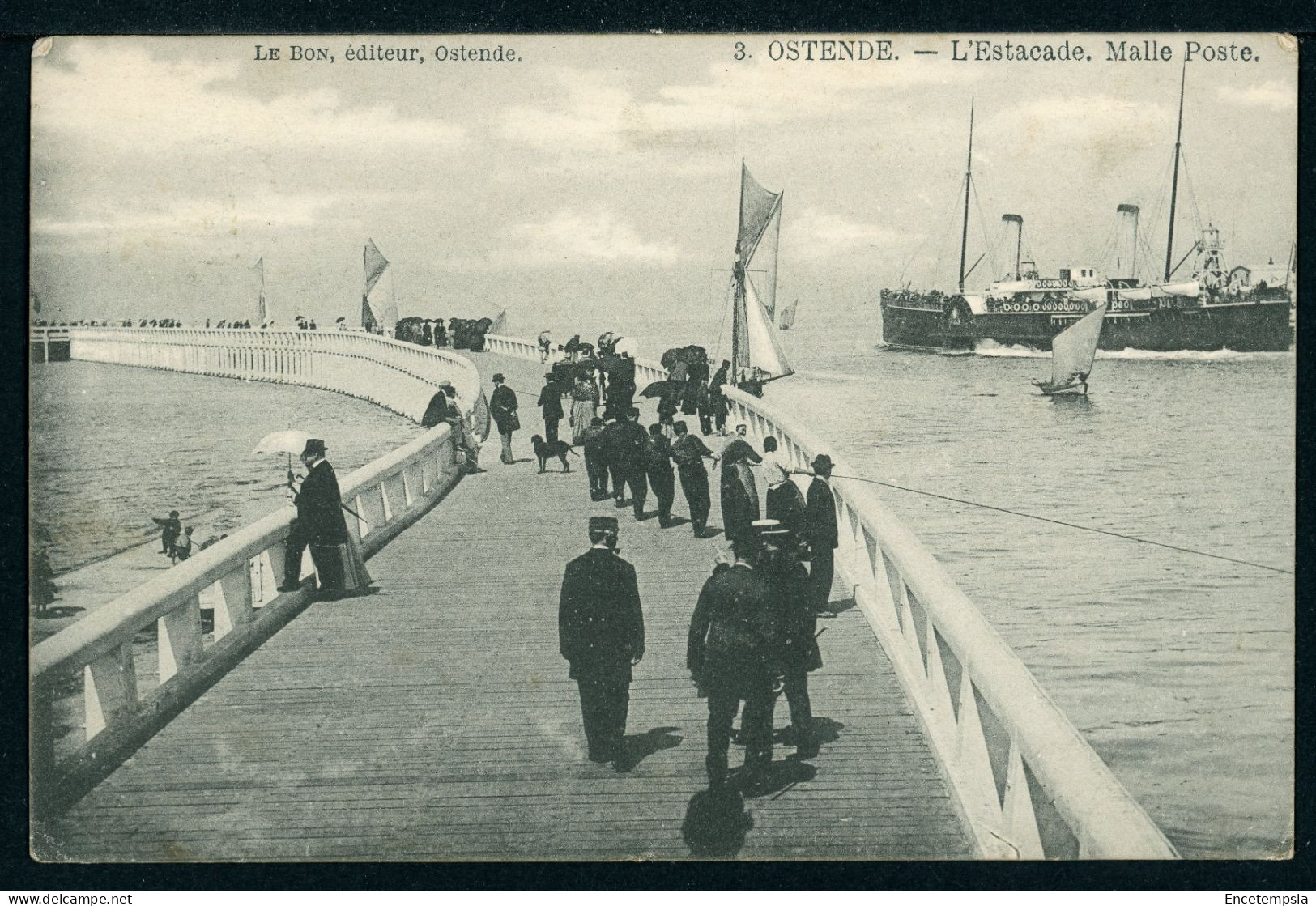 CPA - Carte Postale - Belgique - Ostende - L'Estacade, Malle Poste (CP23459)