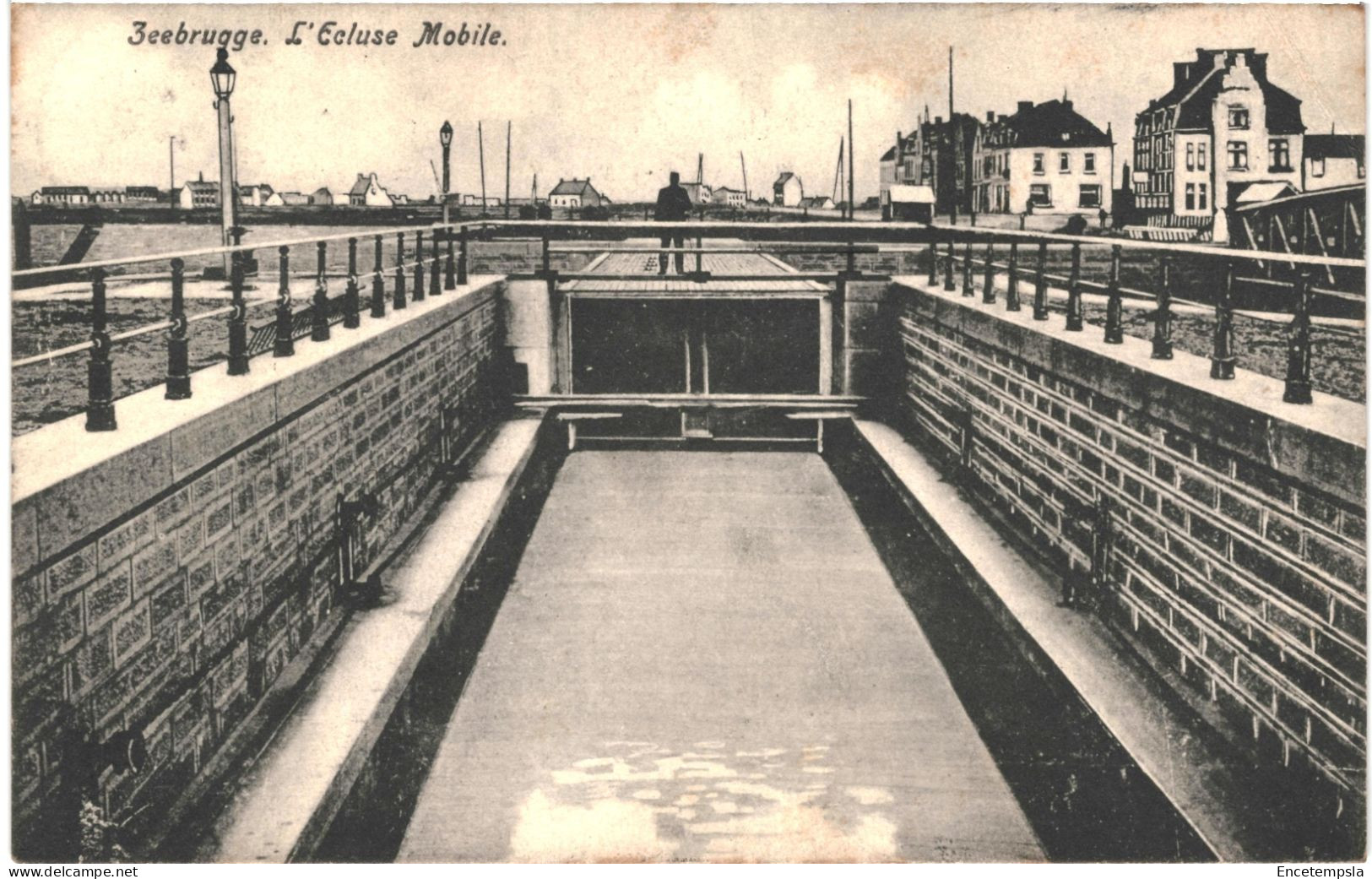 CPA  Carte Postale  Belgique Zeebrugge L'écluse mobile 1909  VM68748