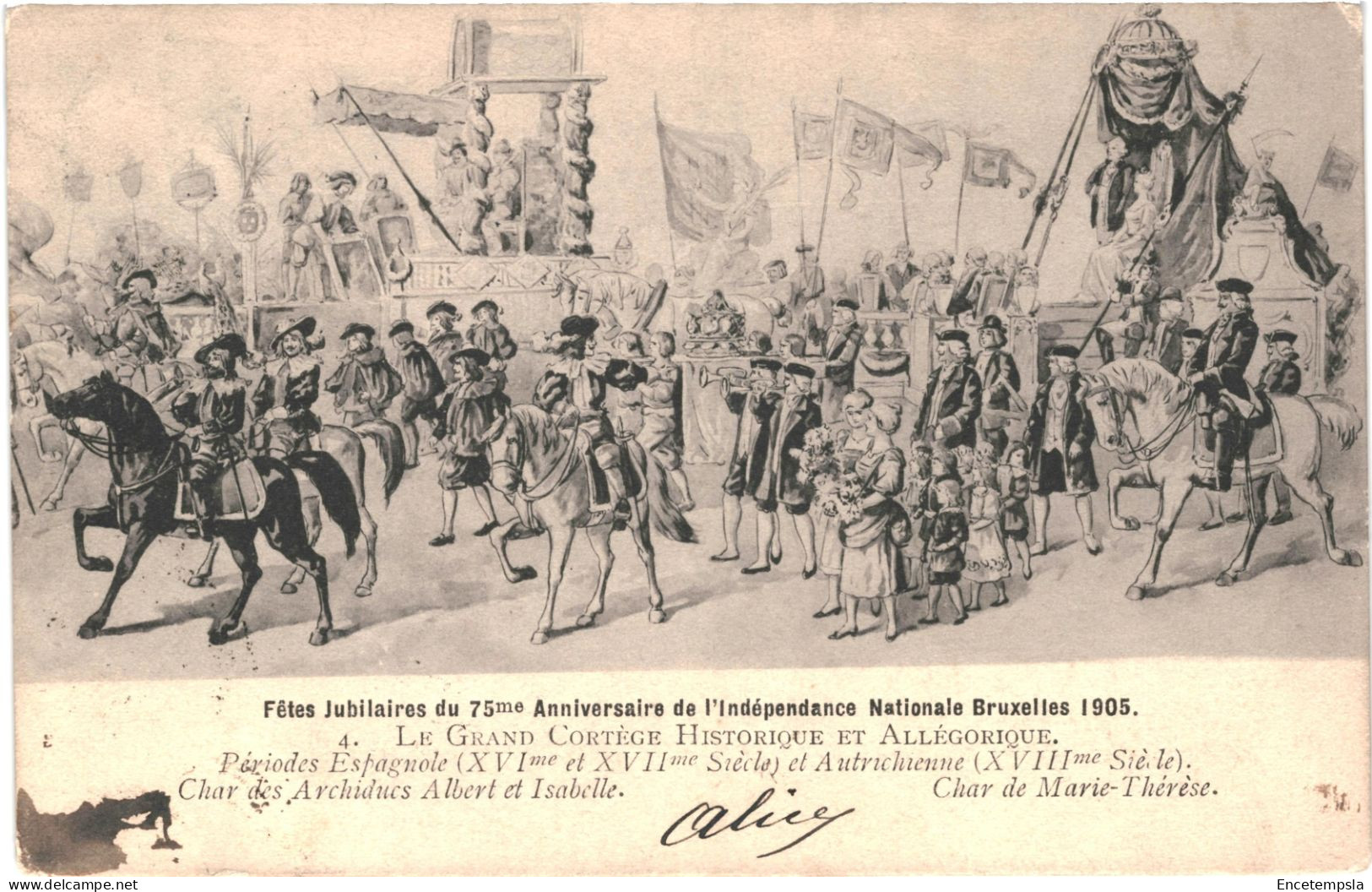 CPA Carte Postale Bruxelles Fêtes Jubilaires du 75me Anniversaire de l'Indépendance Nationale  illustration  VM79054