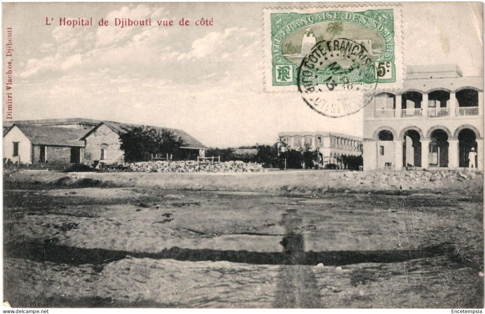 CPA  Carte Postale Djibouti   L'Hôpital de Djibouti vue de côté 1913  VM106179
