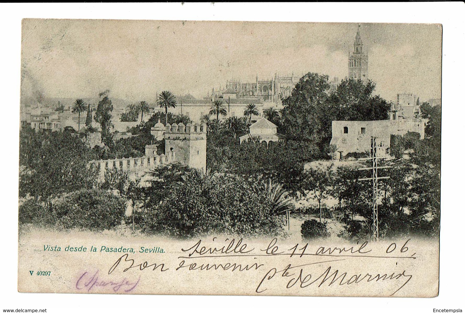 CPA - Carte Postale Espagne- Andalucia--Sevilla- Vista desde la Passadera -1906 VM265