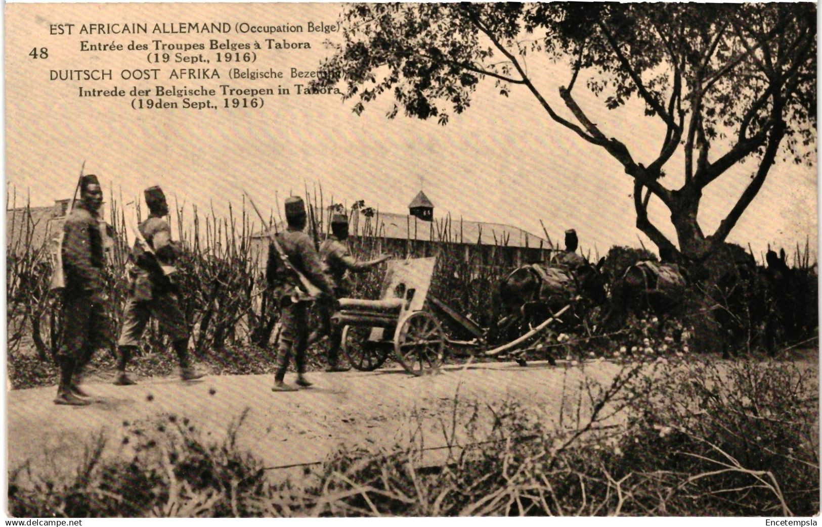 CPA Carte Postale Est Africain allemand  Tanzanie Entrée des troupes belges à Tabora   VM94969ok
