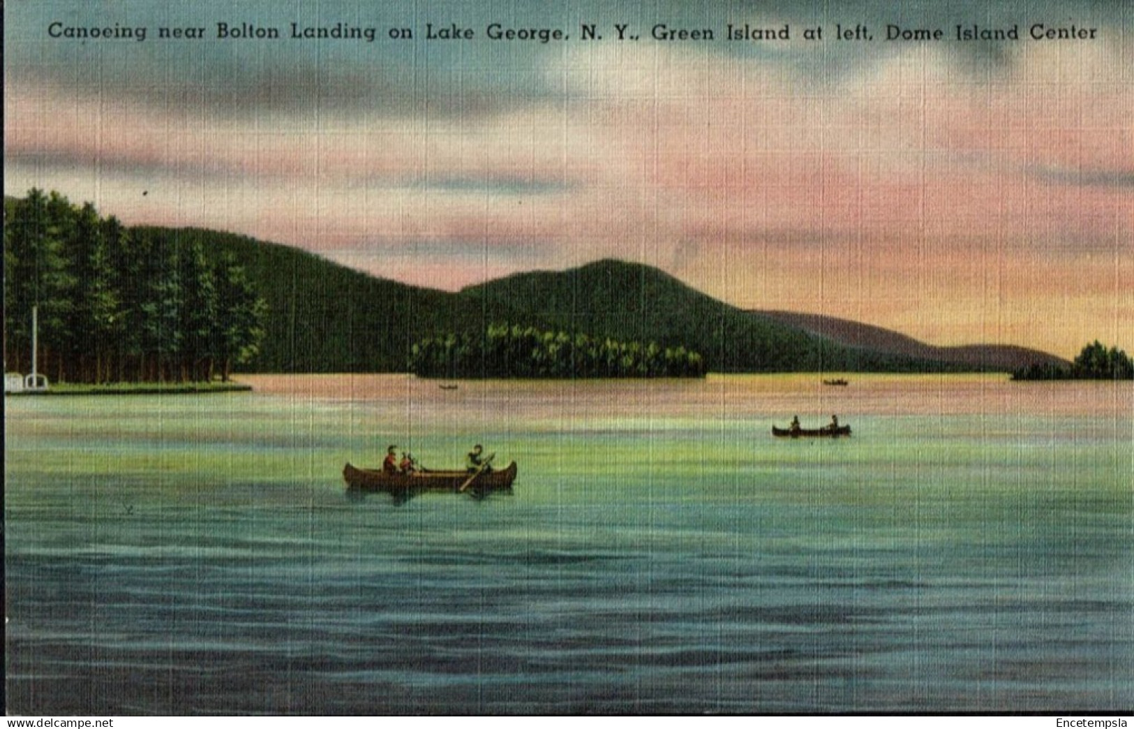 CPA Carte postale Etats Unis Lake George Canoeing near Bolton   VM95730ok