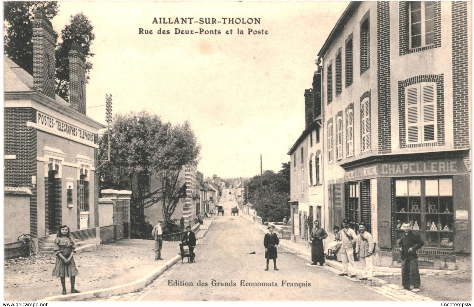 CPA- Carte Postale -France Aillant sur Tholon-Rue des Deux Ponts et la Poste  VM42906ok+