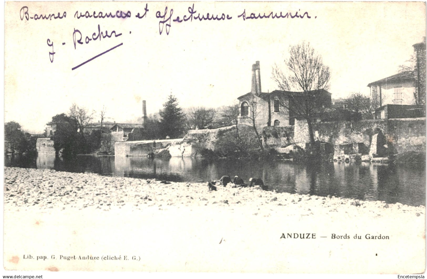 CPA Carte Postale France   Anduze Bords du Gardon  VM93558