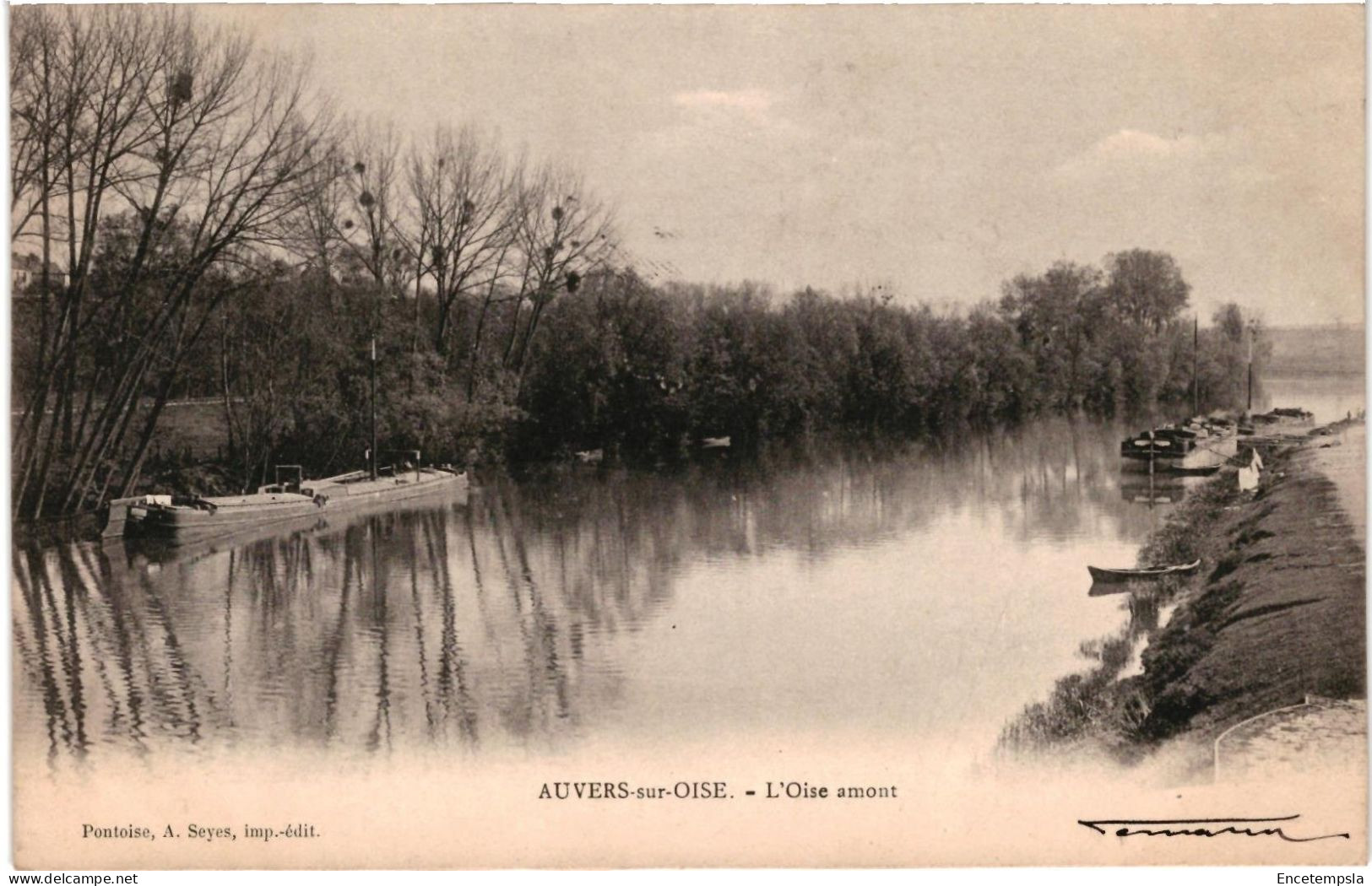 CPA   Carte Postale France  Auvers-sur-Oise  L'Oise en amont  1903 VM107839