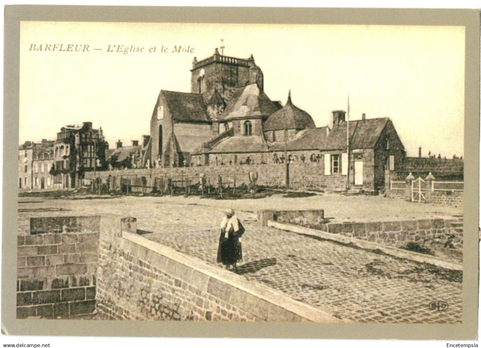 CPA Carte postale France Barfleur Eglise et Môle        Vs23