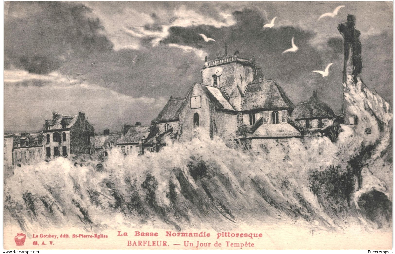 CPA Carte postale France Barfleur Un jour de tempête  VM91023