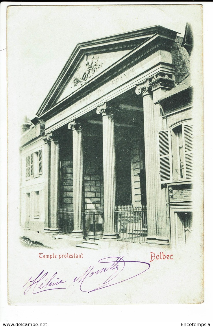 CPA - Carte Postale -FRANCE - Bolbec - Temple Protestant - 1901 -S935