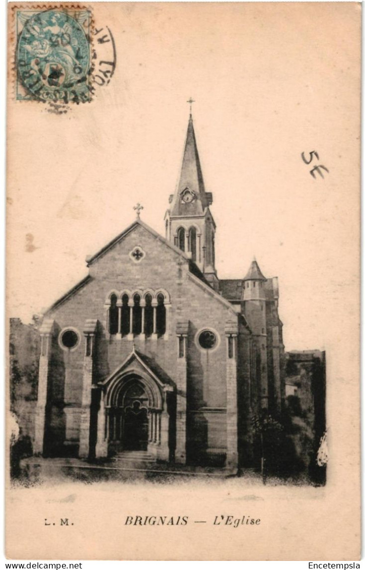 CPA   Carte Postale France  Brignais L'église 1909  VM107506