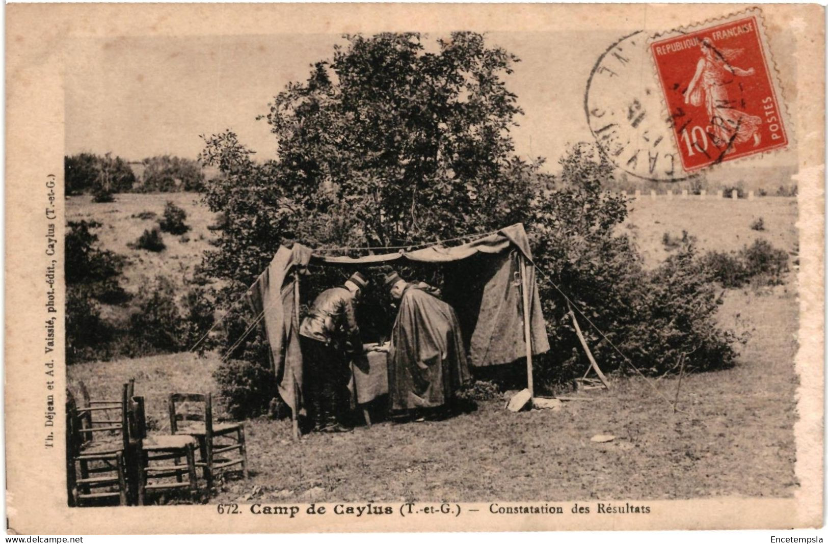 CPA   Carte Postale  France Caylus  Camp Constatation des résultats   VM107602ok