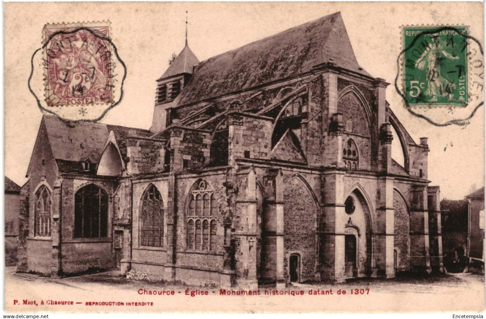 CPA Carte Postale France Chaource Eglise 1914  VM94405