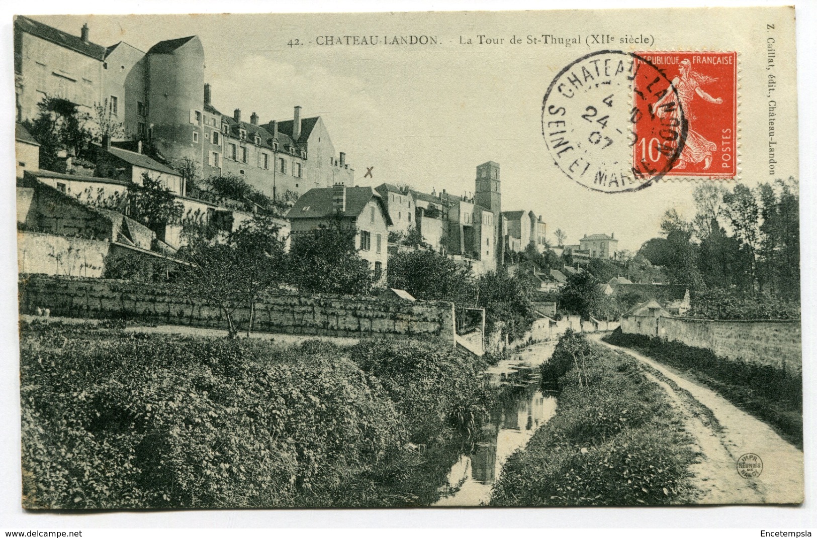 CPA - Carte Postale - France - Château Landon - La Tour de St Thugal - 1907 (I10322)