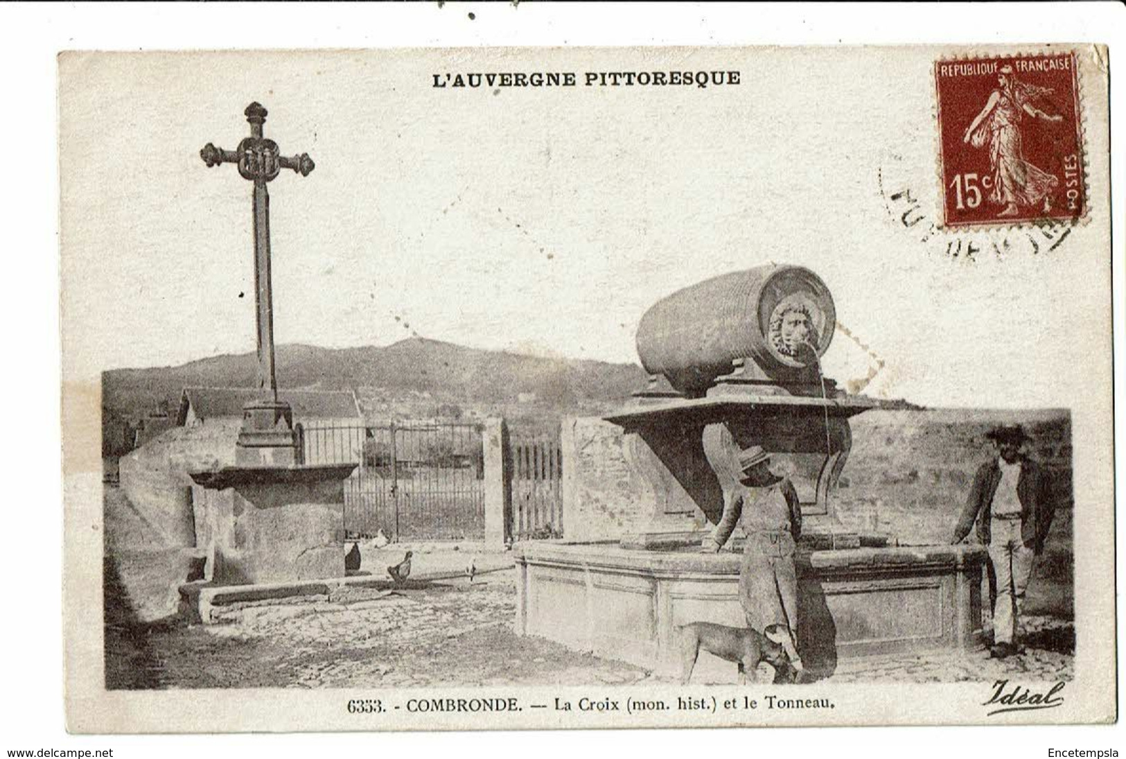 CPA- Carte Postale-France-Combronde- La Croix et Le Tonneau 1930-VM19243