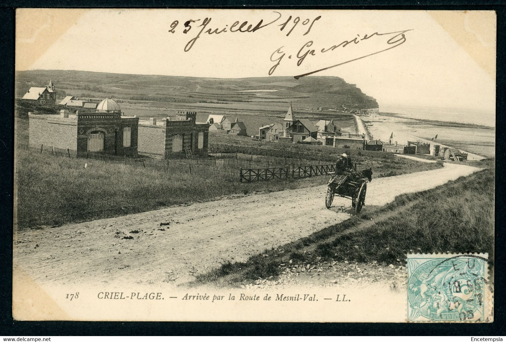 CPA - Carte Postale - France - Criel Plage - Arrivée par la Route de Mesnil Val - 1905 (CP22028OK)