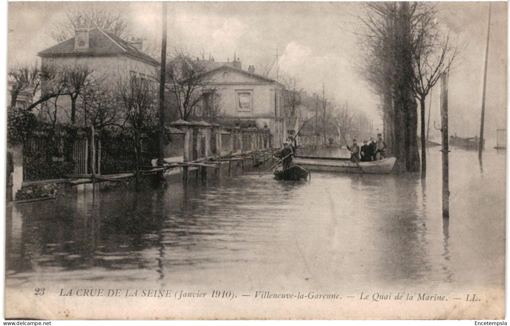 CPA  Carte Postale France   Crue de la Seine Villeneuve  la Garenne  Quai de la Marine  VM98664