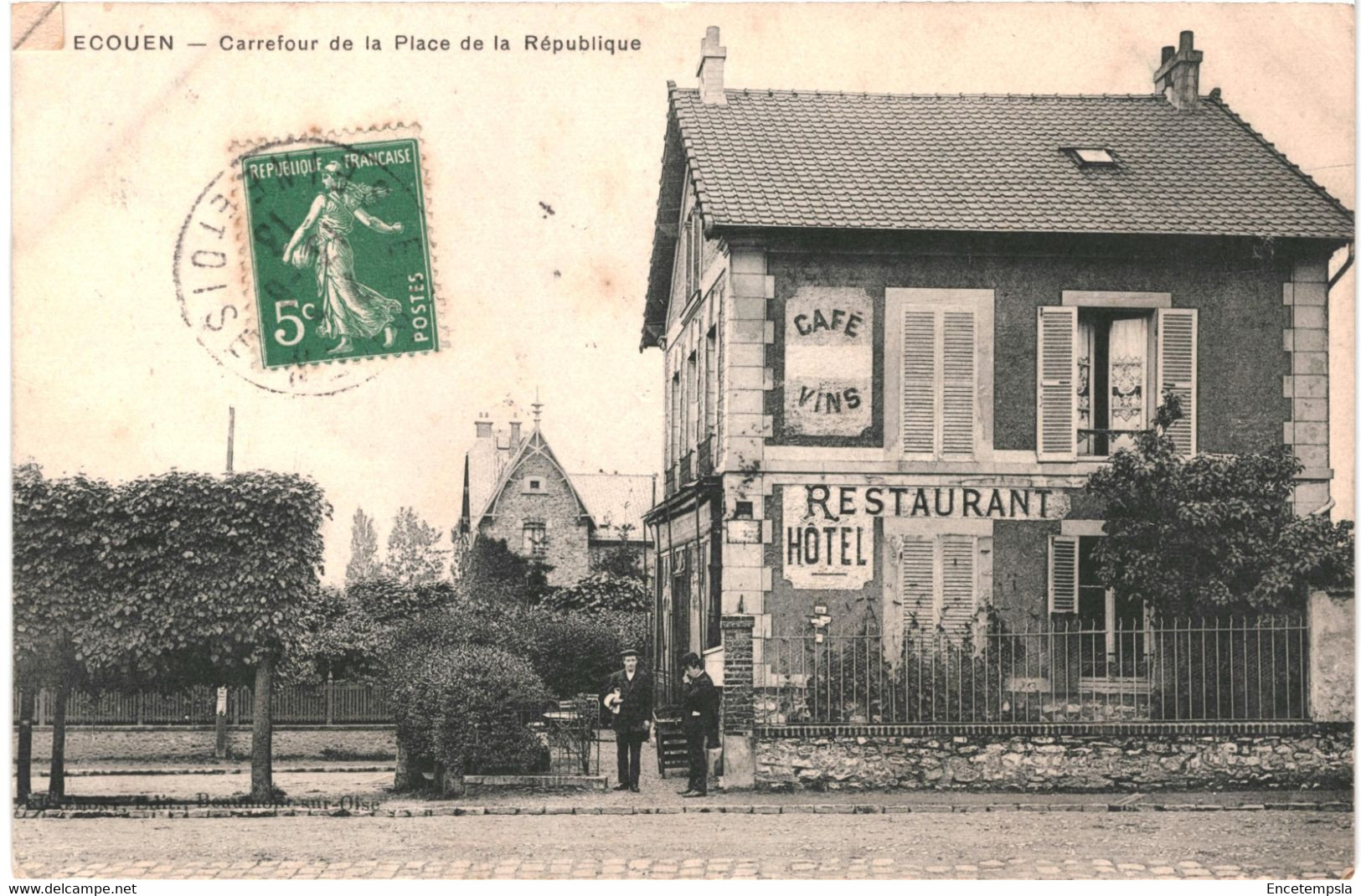 CPA - Carte Postale -France  Ecouen- Carrefour de la Place de la République 1913  VM47727ok