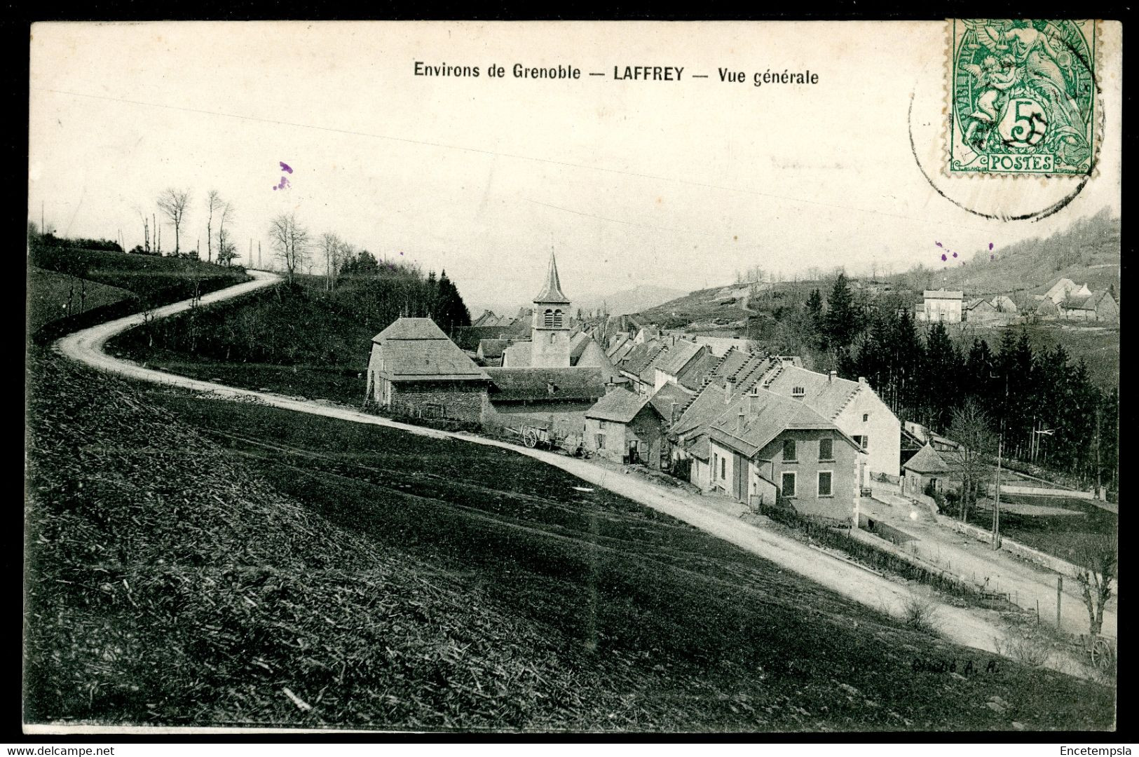 CPA - Carte Postale - France - Environs de Grenoble - Laffrey - Vue Générale - 1907 (CP19729OK+)