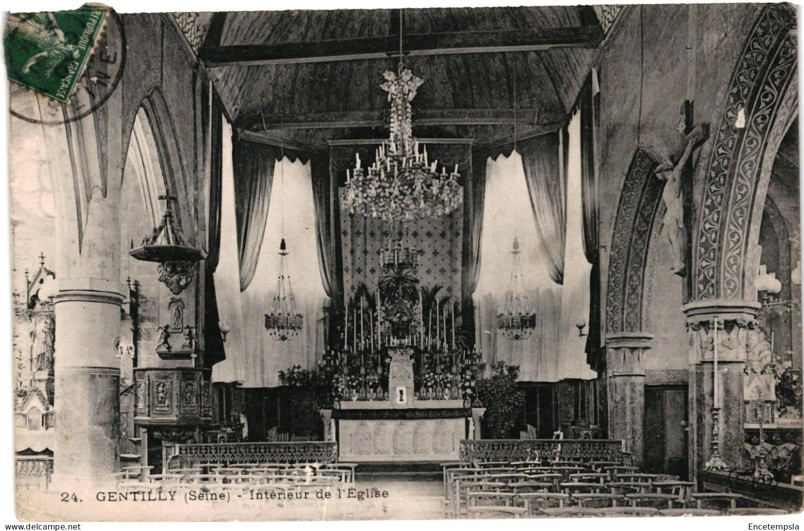 CPA  Carte Postale France Gentilly Intérieur de l'église VM104625