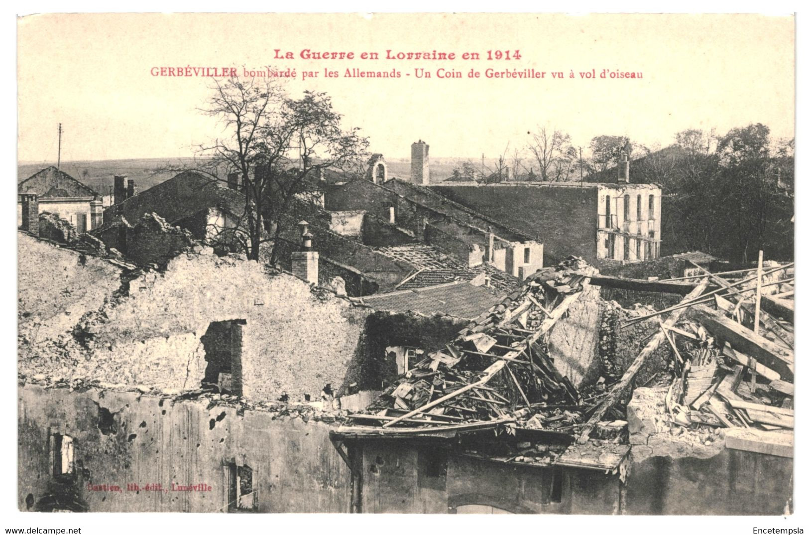 CPA Carte Postale-France-Gerbeviller- Un coin de Gerbeviller vu à vol d'oiseau ruines   VM40969