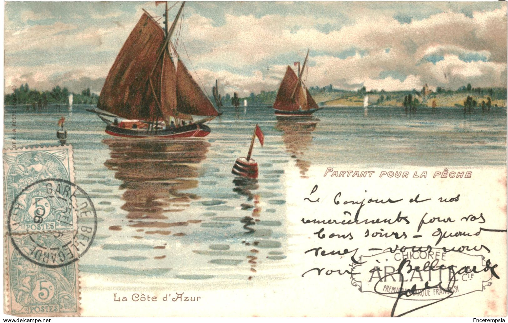 CPA Carte Postale France  La Côte d'Azur Partant pour la pêche  VM93486