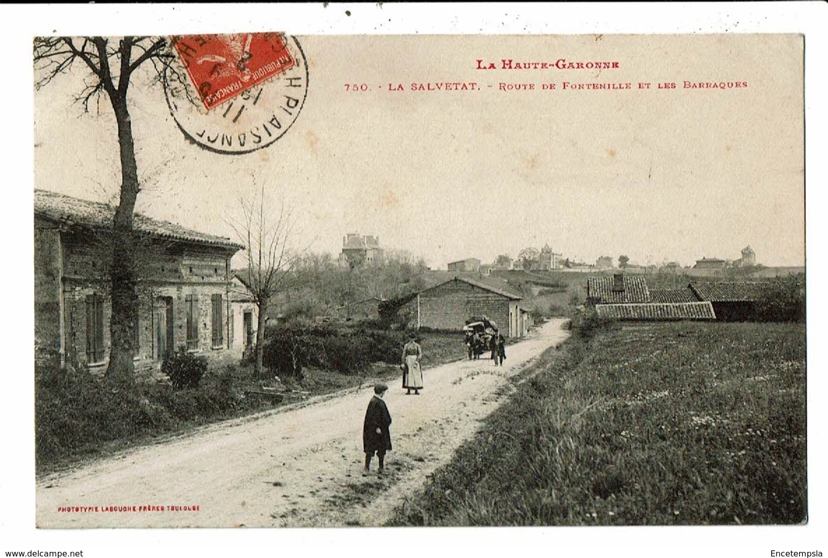 CPA-Carte Postale France- La Salvetat- Route de Fontenille et les Barrraques -1912 VM11862