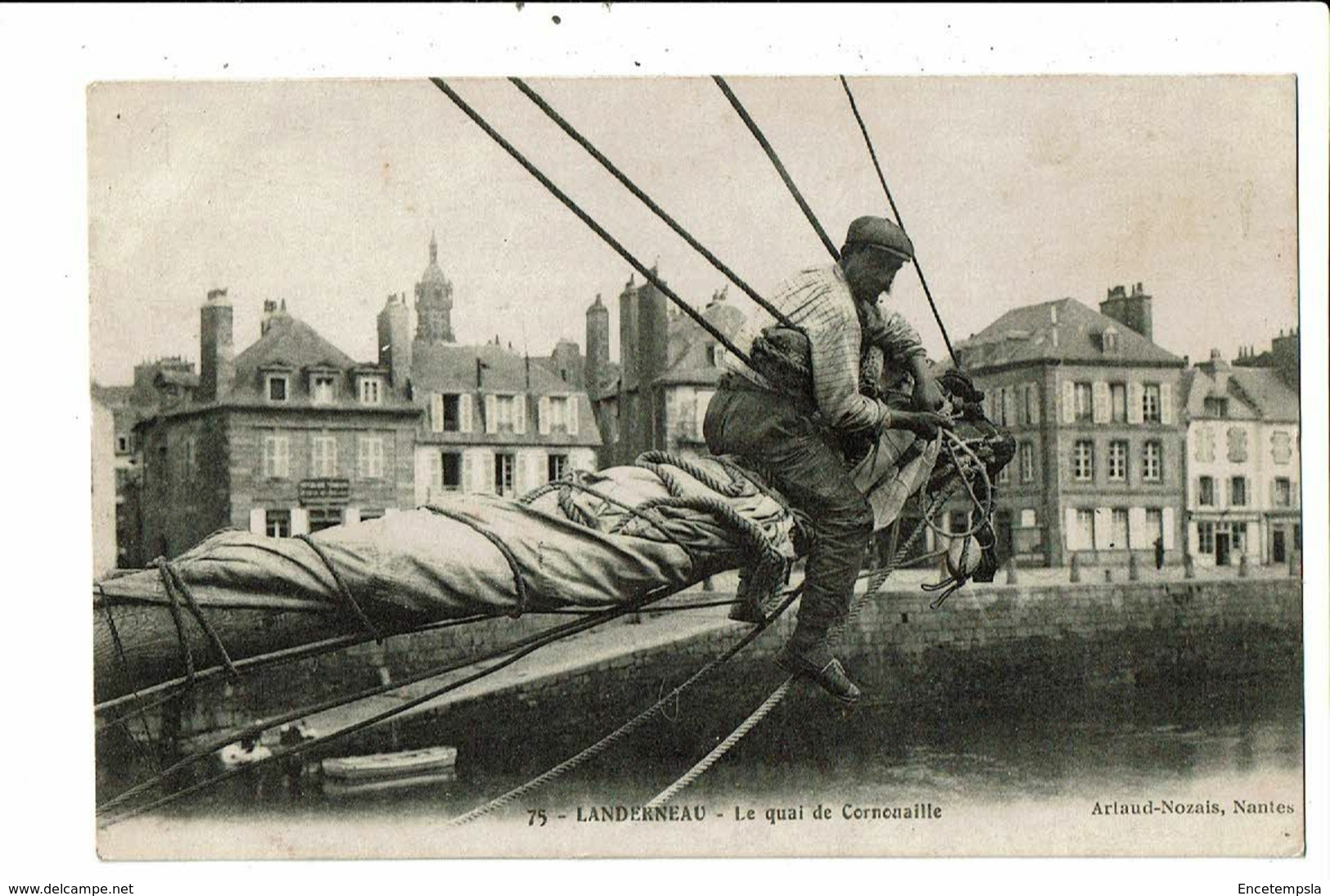 CPA-Carte Postale-France- Landerneau- Le Quai de Cornouaille VM21159