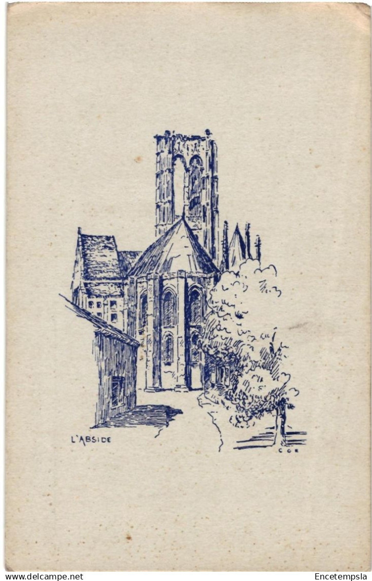 CPA Carte postale  France  Larchant Abside de l'église illustration  VM95596