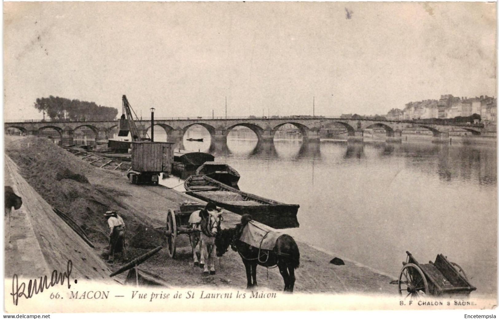 CPA Carte Postale France  Macon Vue prise de Saint Laurent lez Macon   1904 VM103241