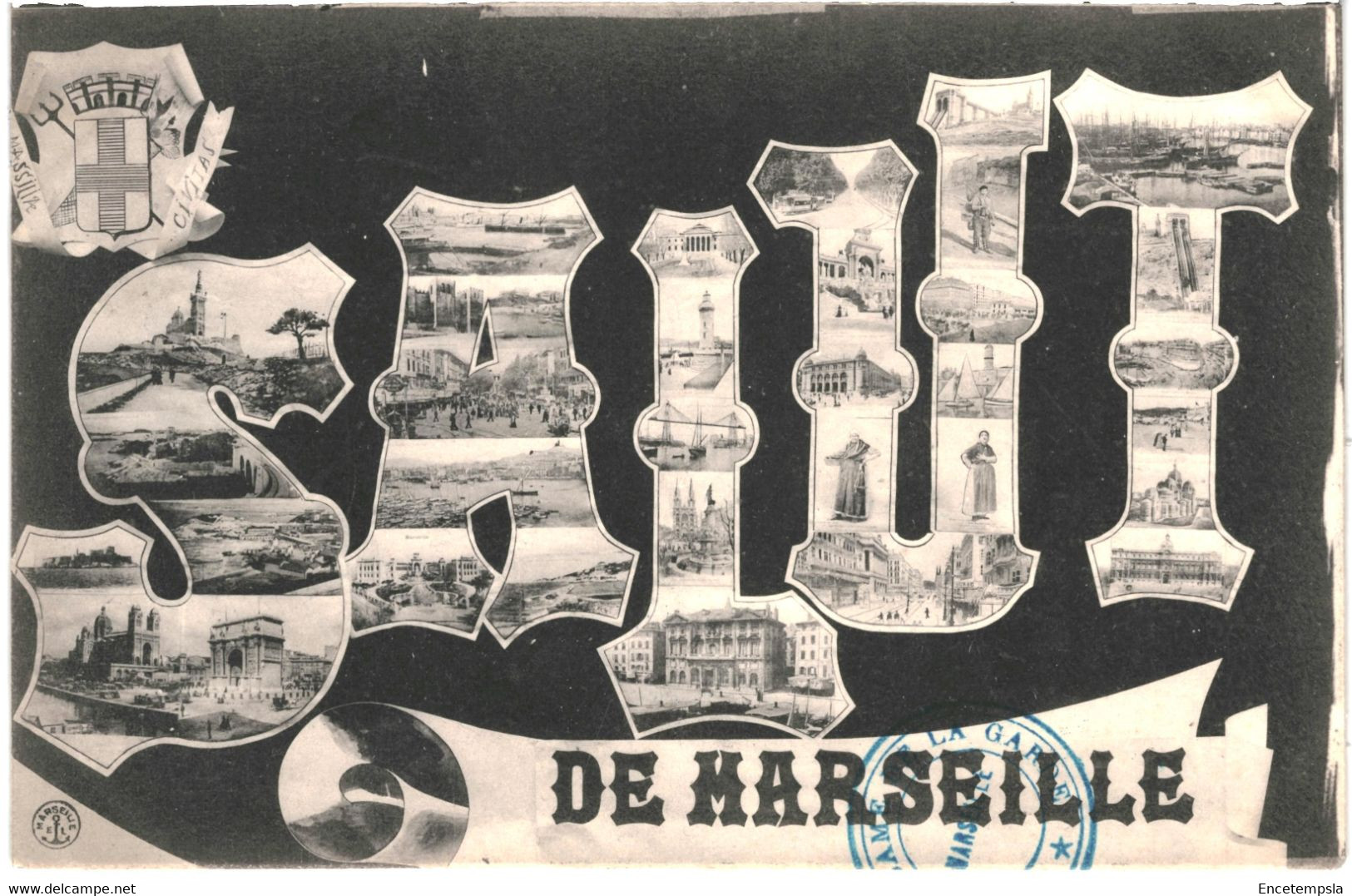 CPA- Carte postale  France-Marseille Salut de Marseille Multi vues    VM48266