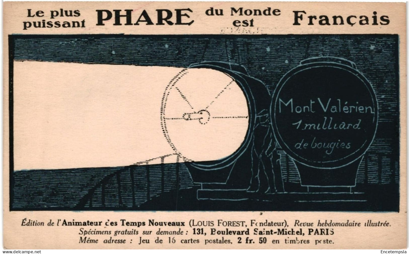 CPA  Carte Postale France Mont Valerien Le plus puissant phare du monde est Français  VM106324ok