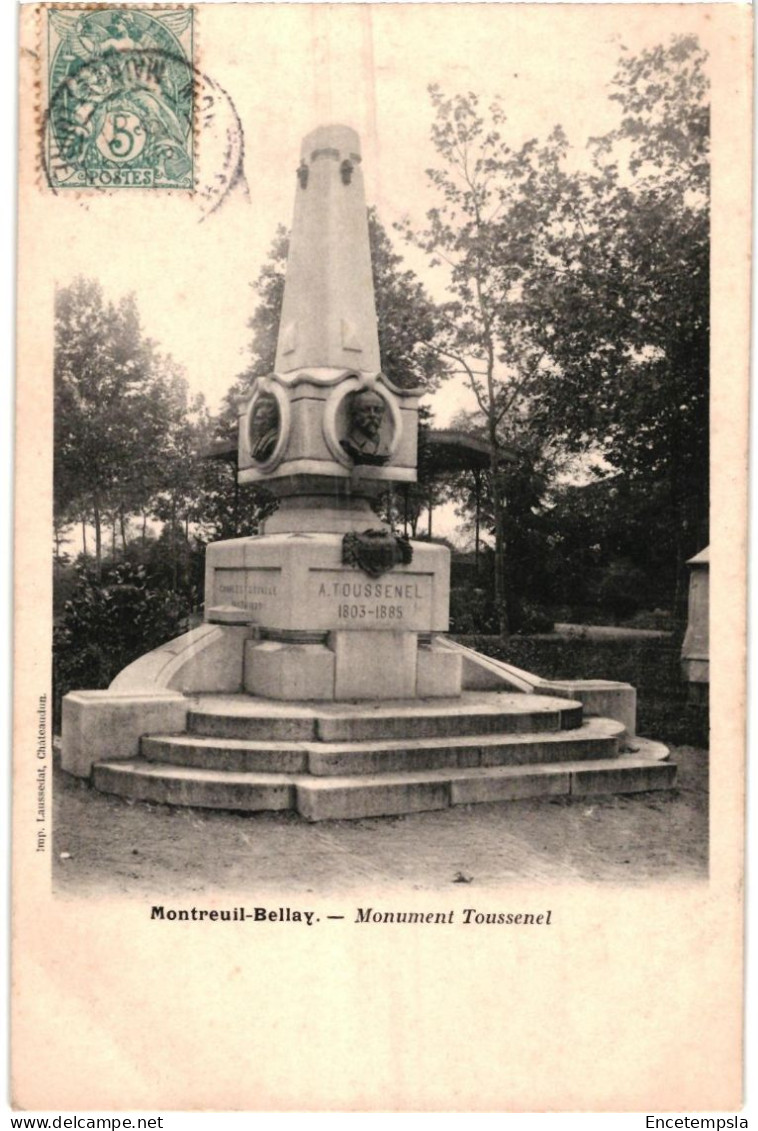 CPA  Carte Postale   France Montreuil-Bellay Monument Toussenel 1907 VM98263