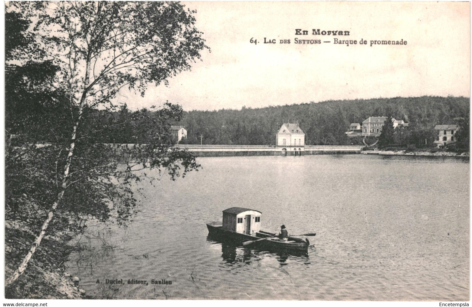 CPA Carte Postale France  Montsauche-les-Settons Lac des Settons Barque de promenade   VM51204