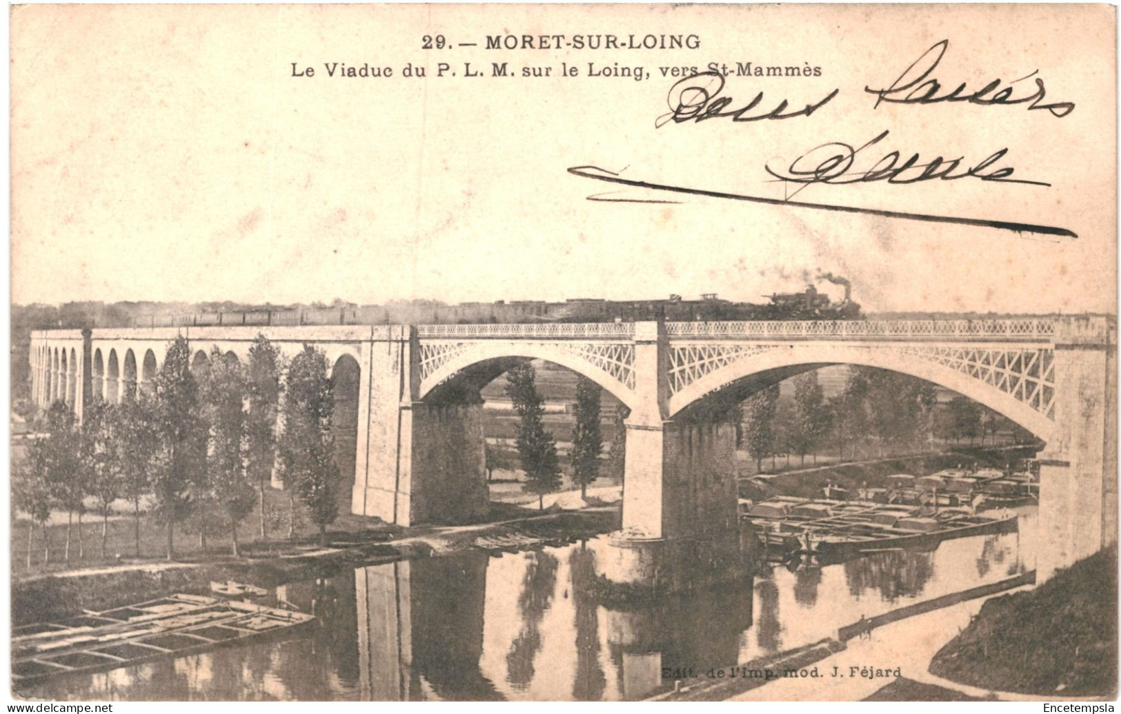 CPA  Carte postale France  Moret-sur-Loing  Viaduc du P. L. M. sur le Loing  VM66692
