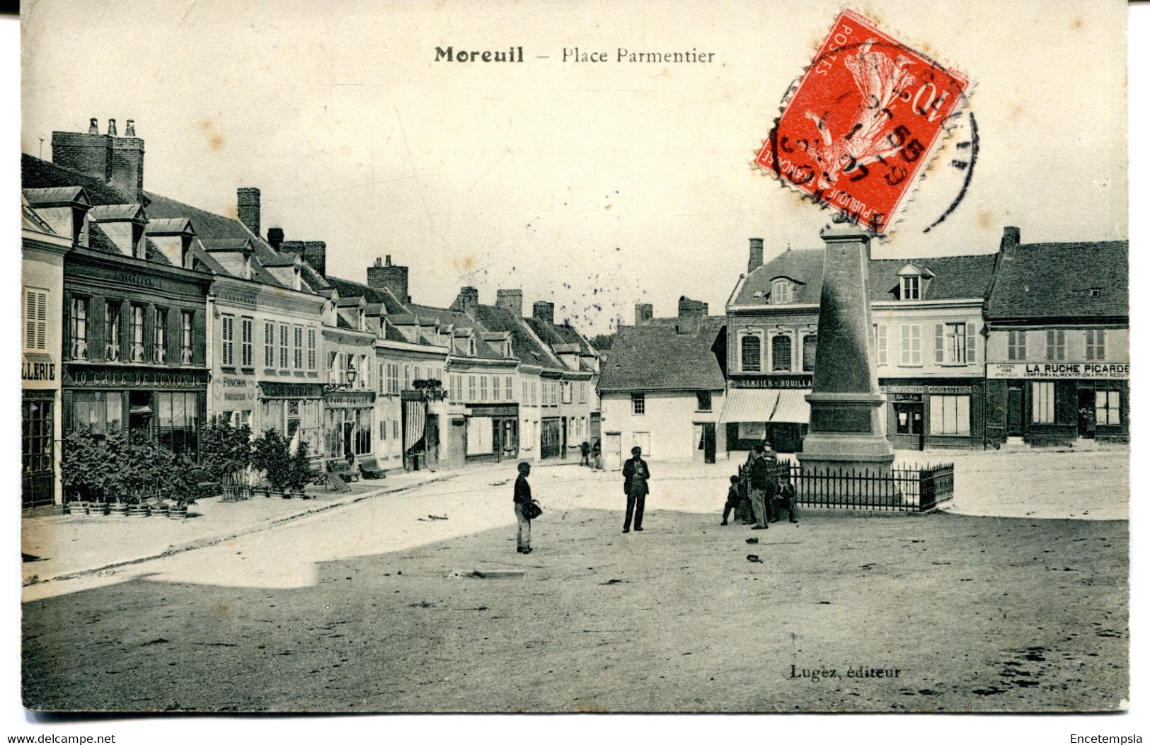 CPA - Carte Postale - France - Moreuil - Place Parmentier - 1907 ( MO17997)