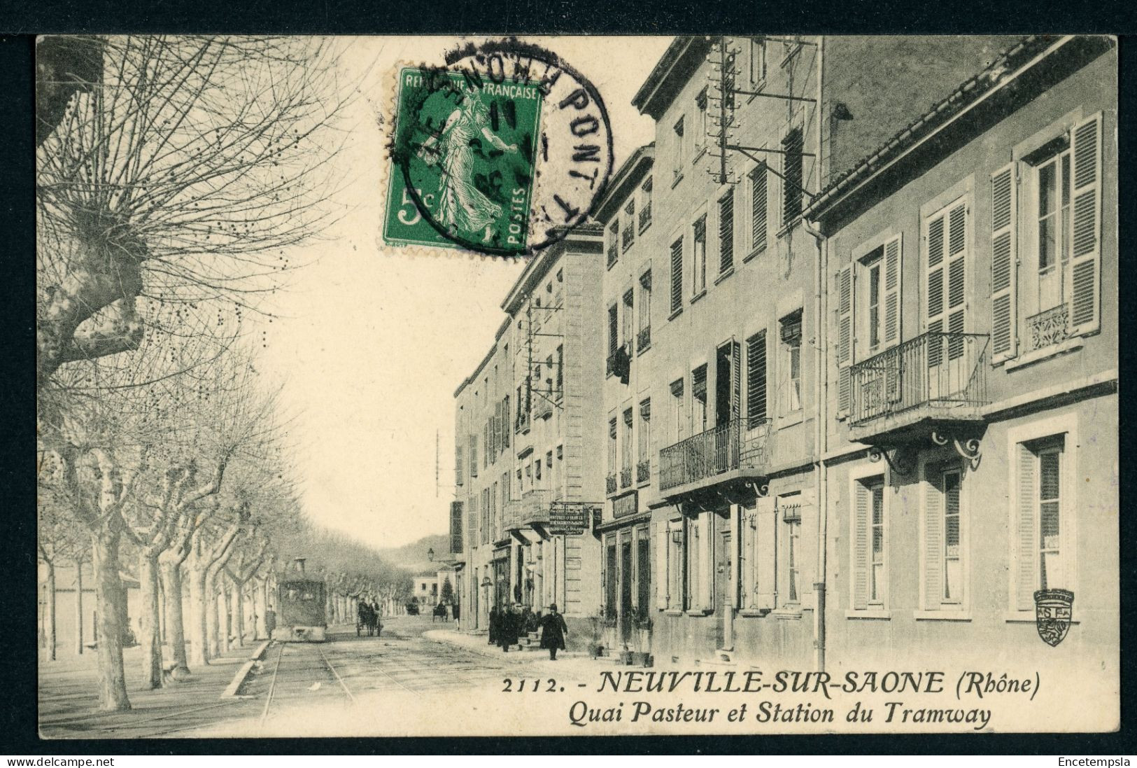 CPA - Carte Postale - France - Neuville sur Saone - Quai Pasteur et Station du Tramway (CP24444OK)