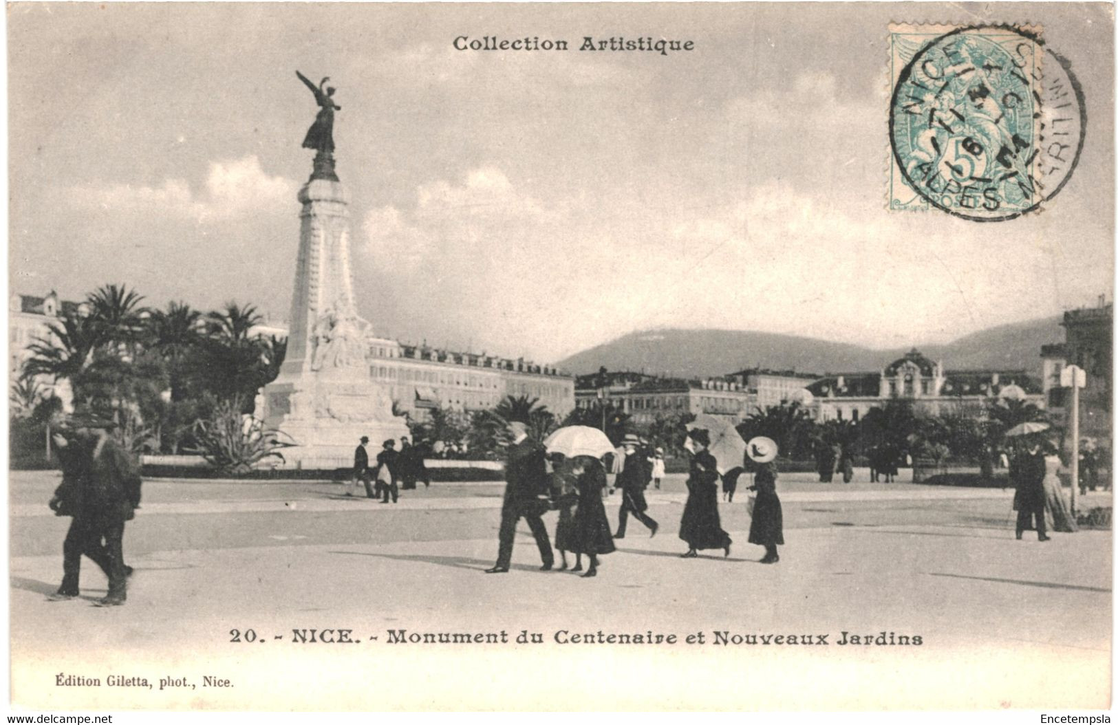 CPA - Carte Postale -France-Nice Monument du Centenaire et Nouveaux Jardins 1904 VM48393