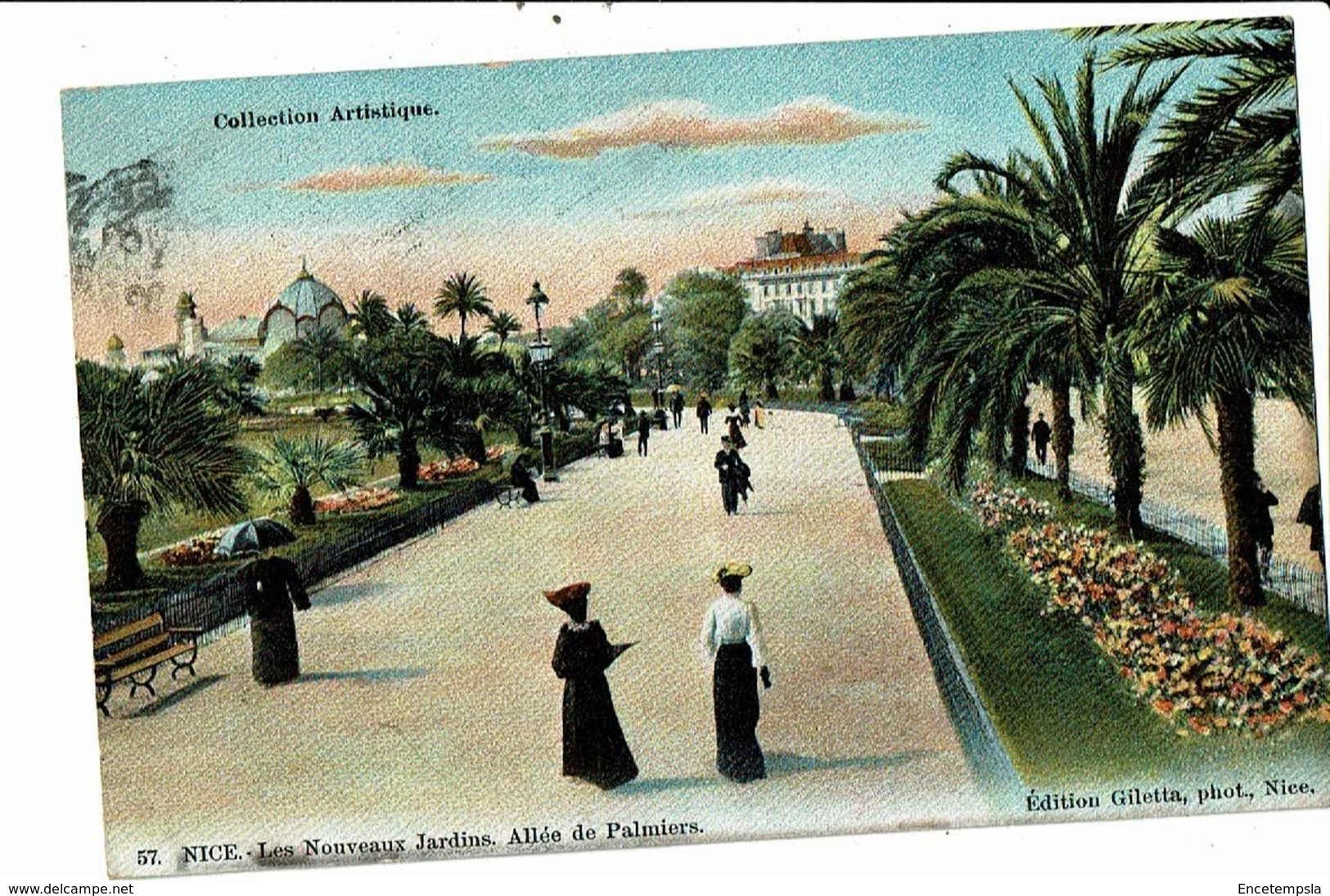 CPA-Carte Postale-France-Nice- Nouveaux Jardins Allée des Palmiers -1906 VM18119
