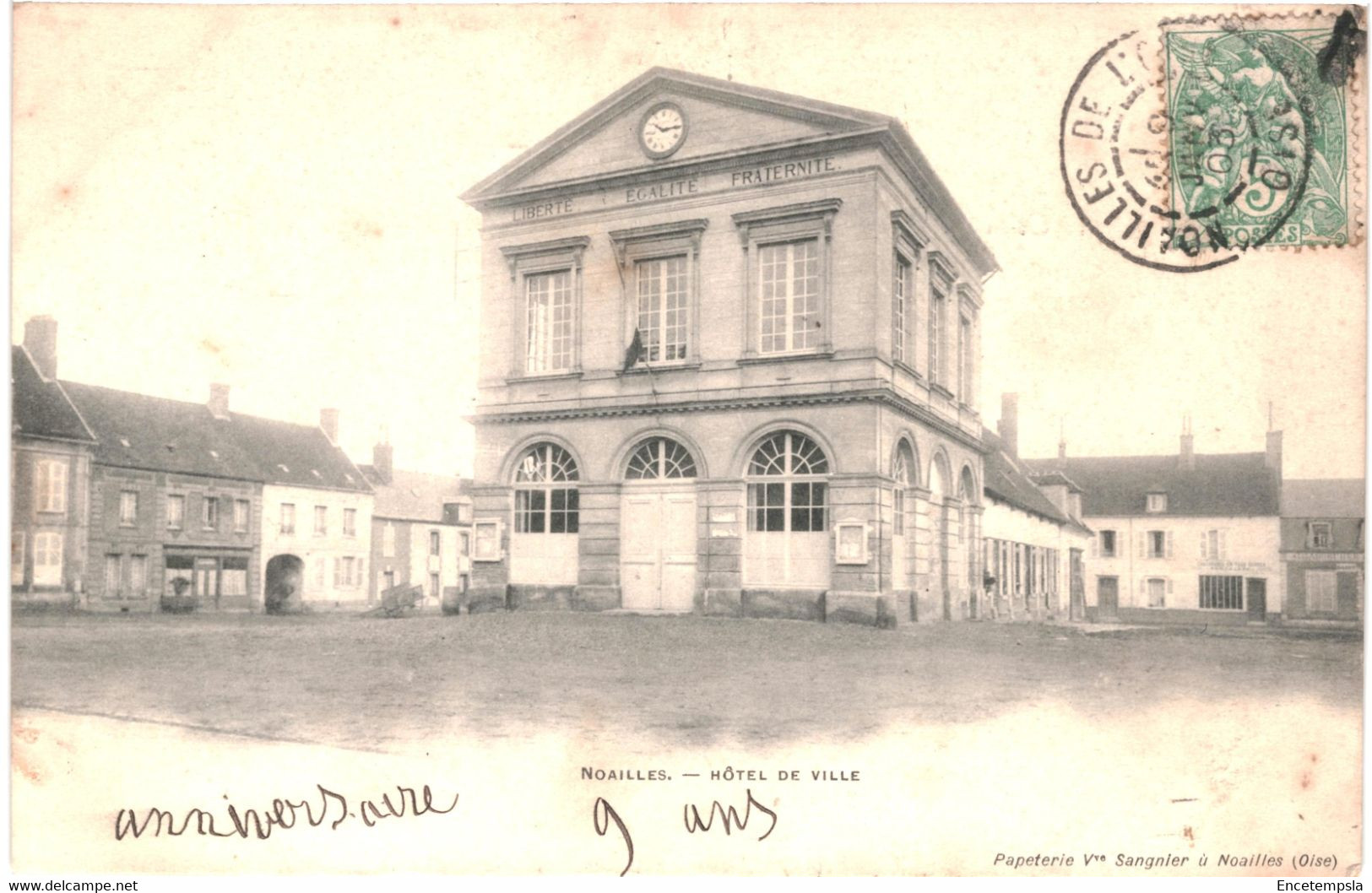 CPA Carte Postale France-Noailles- Hôtel de Ville 1903 VM46391
